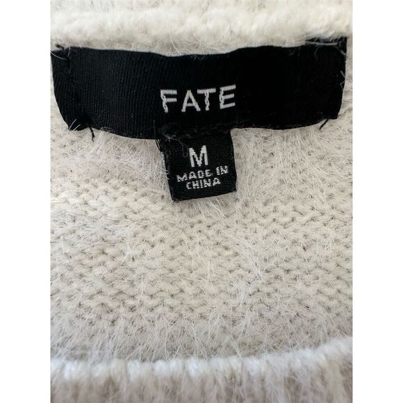 Fate Women's Colorblock Fuzzy Pullover Sweater Size M Multicolor - Picture 5 of 7